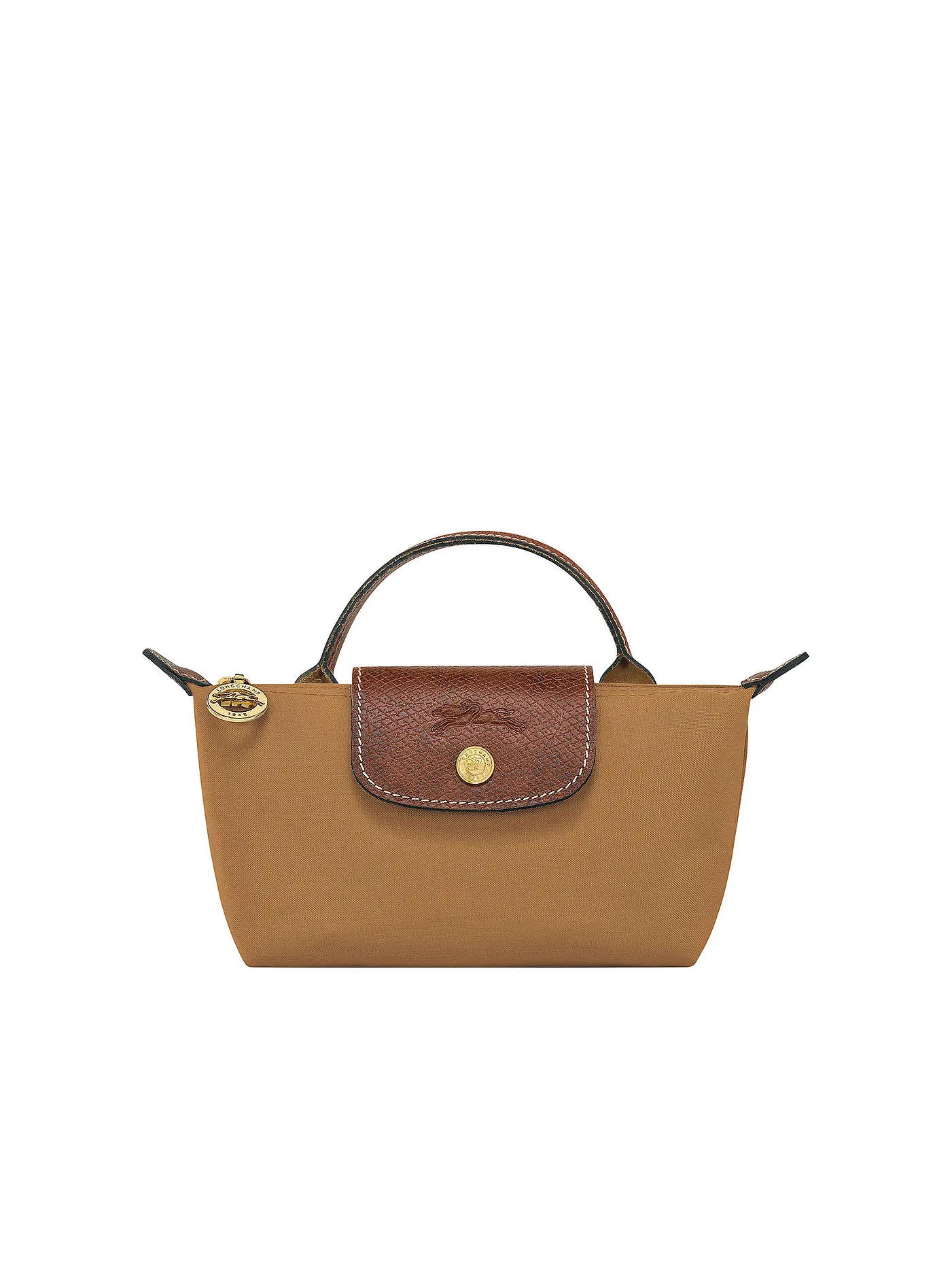 LONGCHAMP | Le Pliage Original Pochette mit Henkel, Celadon | braun